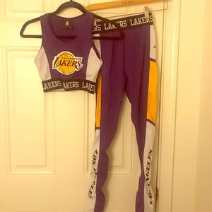 Lakers 2 piece sports bra and legging co-set